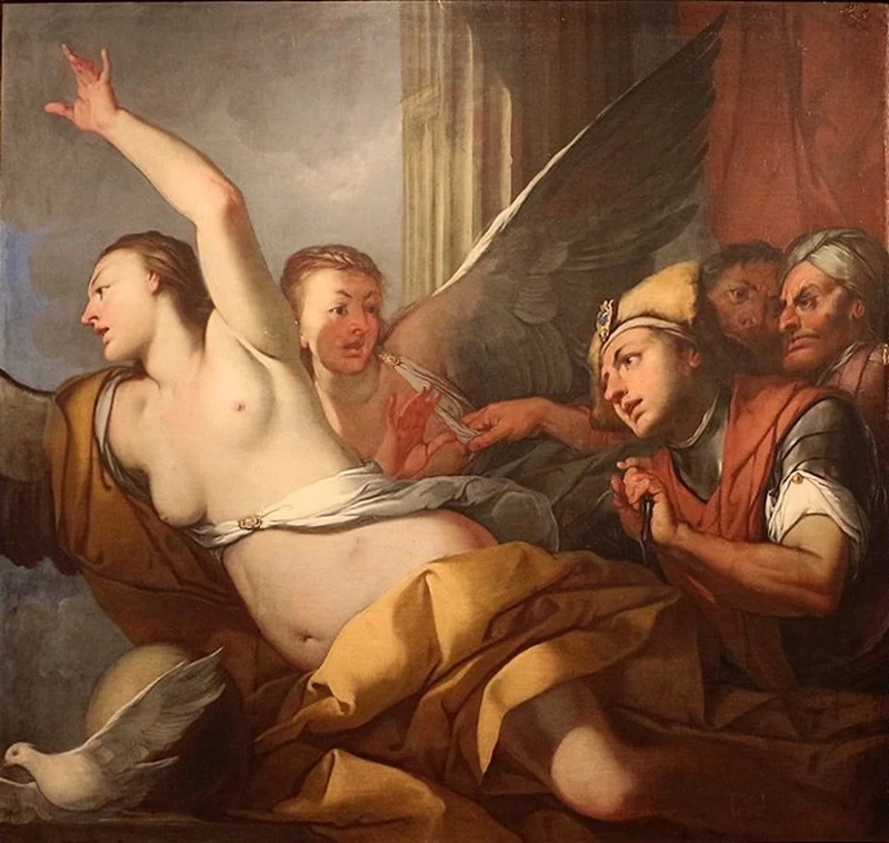 Le muse che fuggono dal palazzo di pireneo - Museo del Settecento Veneziano